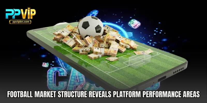 Football market structure reveals platform performance areas